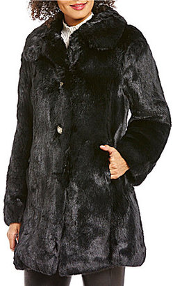 Kate Spade Faux-Fur Club Collar Single Breasted Coat