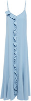 Thumbnail for your product : Hofmann Copenhagen Rosine Ruffle-trimmed Fluted Crepe Midi Dress