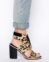 Thumbnail for your product : Senso Riley III Beige Leopard Print Heeled Sandals