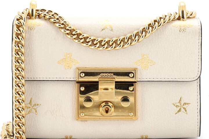 Gucci Padlock Shoulder Bag Printed Leather Small
