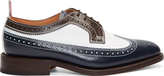 Thumbnail for your product : Thom Browne Navy & White Leather Longwing Brogues