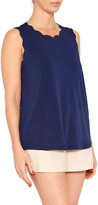 Thumbnail for your product : Pleione Scalloped Scoop Neck Tank Top