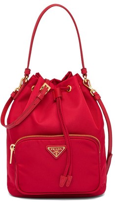 Prada Red shoulder/bucket leather bag 