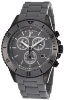 Thumbnail for your product : Swiss Legend Luminoso Chronograph Two-Tone Bracelet Grey Dial Black IP Steel Case