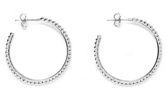 Agnes de Verneuil Small Hoop Earrings With Pearls - Silver