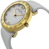 Thumbnail for your product : Marc Jacobs Amy White Dial Gold-tone White Leather Ladies Watch MBM1150