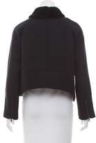Thumbnail for your product : Proenza Schouler Shearling Trimmed Wool Jacket