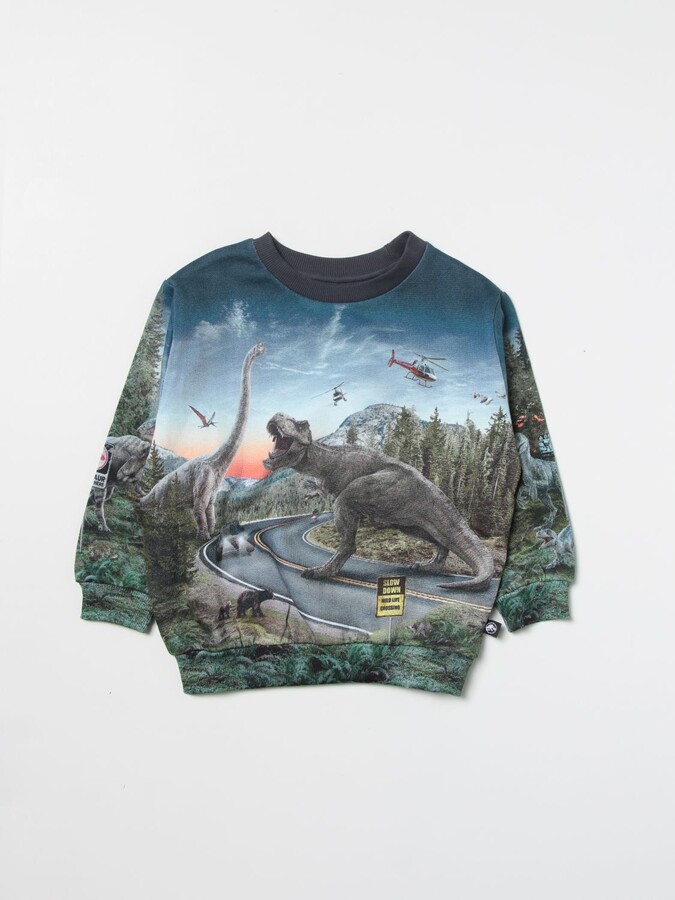 Molo Miksi x Jurassic World sweatshirt with dinosaur print - ShopStyle