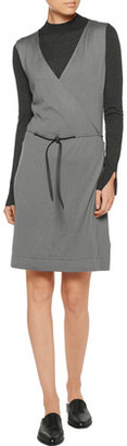 Brunello Cucinelli Wrap-Effect Embellished Cashmere And Silk-Blend Dress