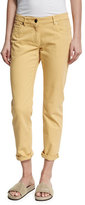 Thumbnail for your product : Brunello Cucinelli Garment-Dyed Cropped Jeans