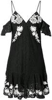 Thumbnail for your product : Aniye By cold shoulder floral embroidered lace dress