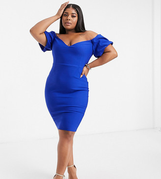 cobalt blue formal dress plus size