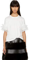 Thumbnail for your product : Noir Kei Ninomiya White Ruffle Sleeve T-Shirt