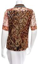 Thumbnail for your product : Bouchra Jarrar Silk Leopard Print Top