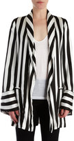 Thumbnail for your product : Ann Demeulemeester Striped Satin Robe Jacket
