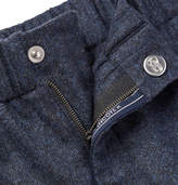 Thumbnail for your product : Incotex Navy Slim-Fit Melange Stretch Virgin Wool And Cashmere-Blend Trousers