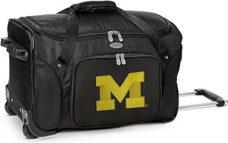 Denco Michigan Wolverines 22-Inch Wheeled Duffel Bag