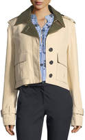 Thumbnail for your product : Derek Lam 10 Crosby Short Button-Front Anorak Jacket
