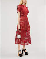 Thumbnail for your product : Self-Portrait Heart-shaped guipure lace midi dress