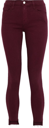 burgundy skinny jean