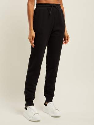 Paco Rabanne Logo Embroidered Cotton Track Pants - Womens - Black