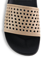 Thumbnail for your product : Loeffler Randall Cat Laser-Cut Leather Slides