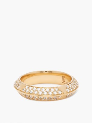 Harwell Godfrey Rosa Diamond Pave & 18kt Gold Ring - Gold Multi