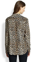 Thumbnail for your product : Equipment Adalyn Leopard-Print Silk Shirt