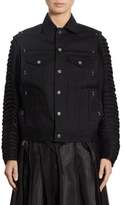 Thumbnail for your product : Noir Kei Ninomiya Accordion-Sleeve Denim Jacket