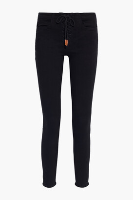 Frame Le Skinny De Jeanne Lace-up High-rise Skinny Jeans