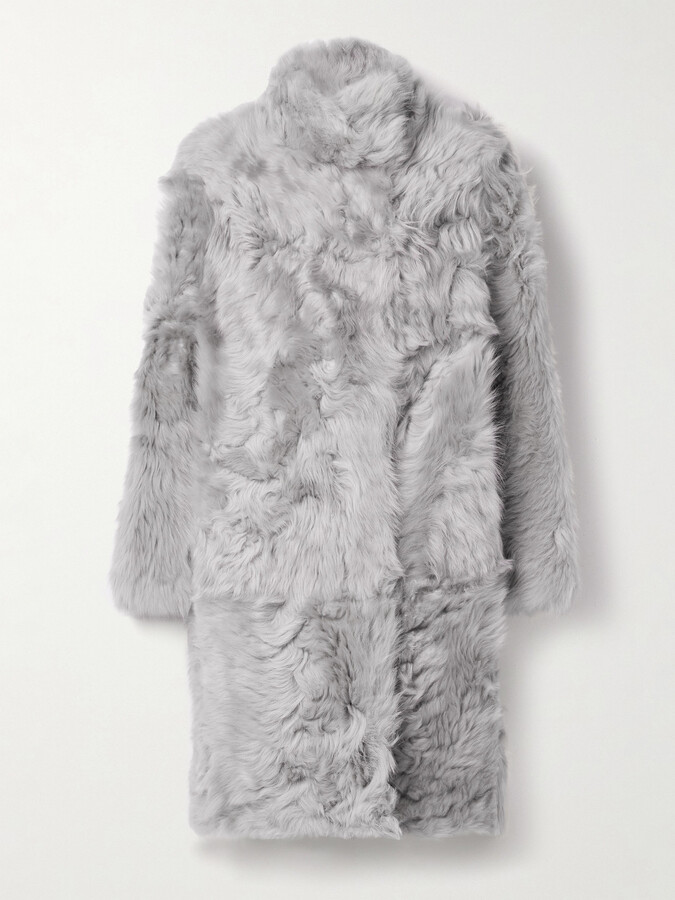 Yves Salomon Shearling Coat - Gray