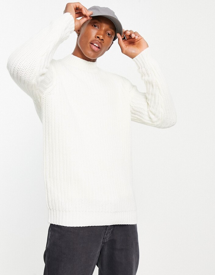 ASOS DESIGN Men's White Sweaters | ShopStyle