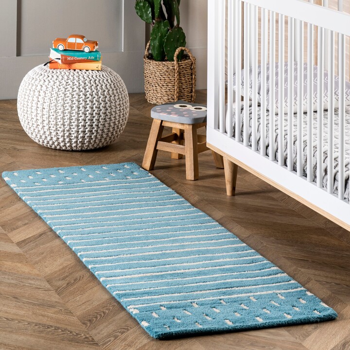 Blue Striped Rug | Shop the world's largest collection of fashion 