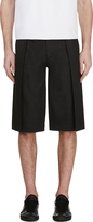 Thumbnail for your product : Gareth Pugh Black Waxed Overlay Shorts
