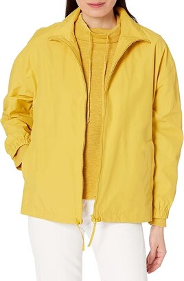 Eileen Fisher High Collar Jacket (Lemondrop) Women's Coat