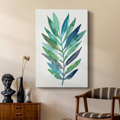 Dakota Fields Palm Frond Flow II -Custom Wrapped Gallery Cavas