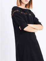 Thumbnail for your product : Claudie Pierlot Lace cutout crepe dress