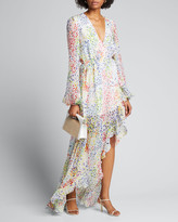 Thumbnail for your product : Caroline Constas Liv Printed Long-Sleeve High-Low Gown