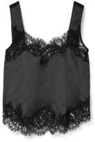 Givenchy - Lace-trimmed Silk-charmeuse Camisole - Black