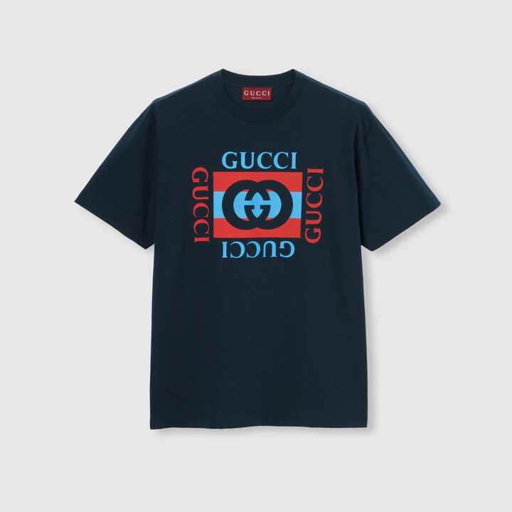 Gucci Printed cotton jersey T-shirt