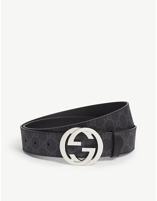 Gucci Supreme GG-embossed leather belt