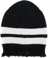Thumbnail for your product : MSGM frayed knitted beanie