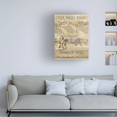 Fleur De Lis Living Wrapped Canvas Wall Art - Gail Fraser 'Casa Degli Angeli - Vertical' Wall Art for Living Room, Bedroom, or Office Décor - 24x32