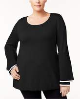 Thumbnail for your product : Style&Co. Style & Co Plus Size Ruffled-Sleeve Sweater, Created for Macy's