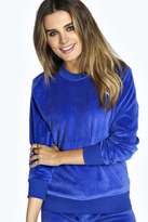 Thumbnail for your product : boohoo Hannah Velour Loungewear Sweat Top