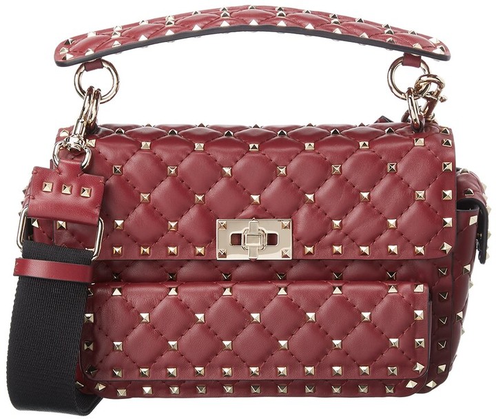 Valentino Rockstud Spike Medium Leather Shoulder Bag ShopStyle