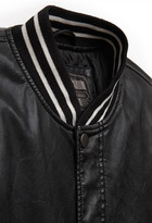 Thumbnail for your product : 21men 21 MEN Faux Leather Varsity Jacket