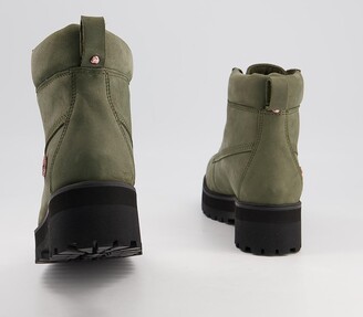 6 inch stack boots light brown nubuck