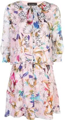 Nicole Miller floral print shirt dress