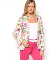 Thumbnail for your product : Anne Weyburn Printed Stretch Cotton Buttoned Jacket